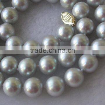 Latest Designs 6-7mm Grey Akoya Pearl Necklace photo-2