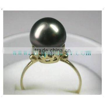 Crown Gold Ring Setting With Pearl Ring photo-2