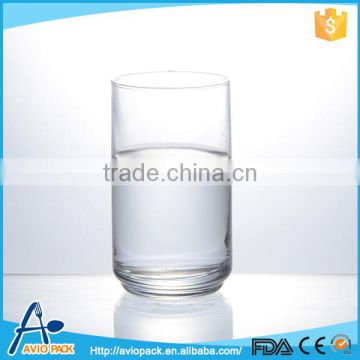 Wholesale non toxic aircraft clear glass drinking water cups