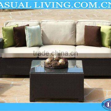 New Popular 3 Seater Rattan Sofa with table