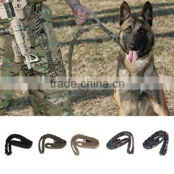 Tactical Dog Leash Military Training Tactical Bungee Leash Combat US Amry Dog Lead Harness Collar Nylon Coyote 5 colors