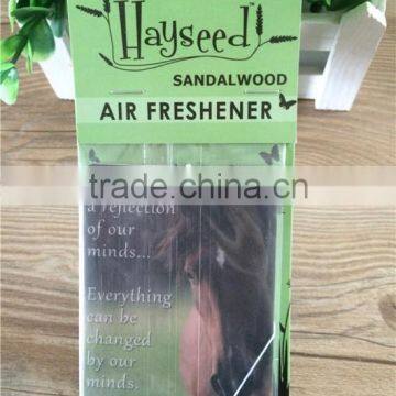 2015 cheapest CUSTOMIZED horse printing paper air fresher /freshener/freshner