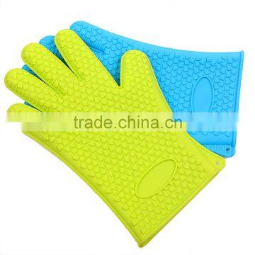Wholesale custom FDA food grade kitchen cooking grill silicone heat resistant silicone bbq gloves