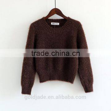 2016 Customized Manufacture Fashionable Wholesale Korean Style Women Spring Autumn Winter Plain Color Ladies Sweater photo-5