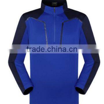 2016 New Long Sleeve Zipper Collar Jerseyes Climbing Hiking Running Camping T-shirt photo-4