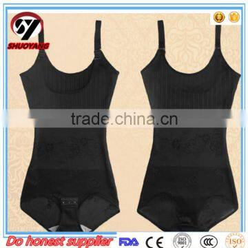 Women Floral Bodysuits Shapewear Underwear Plus Size Body Shaper Waist Corsets B photo-4