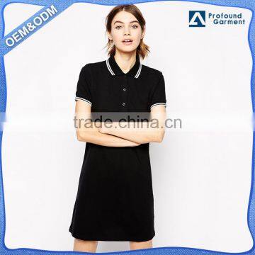 wholesale custom colors latest design fashion casual sports dress women golf wear ladies polo dress shirts manufacturer