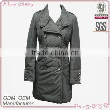 2014 Winter Black Color Fashionable Ladies Down Coats