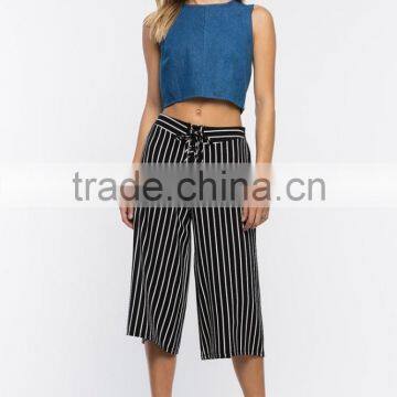 Summer Stripe New Model Culottes Pants Fashion Deisgn photo-2