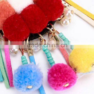 Bohemian Design Handmade Colorful Pompon Charm Earrings Jewelry photo-4