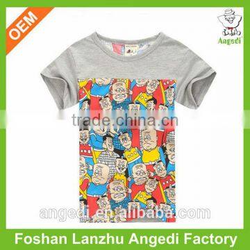 High quality cheap kids single jersey short sleeve t shirt in promotion fast delivery