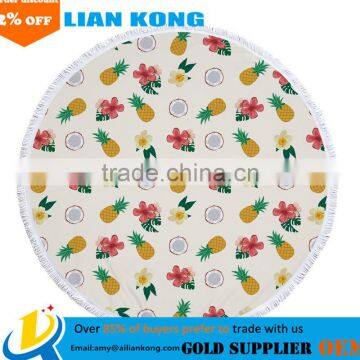 Custom Made Printed Good Quality Round Towel Printed Many Color Round Beach Towel photo-2