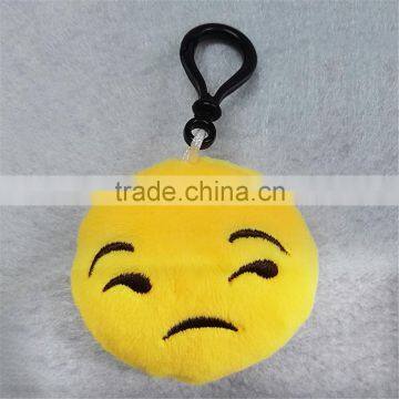 2016 Popular Cheap Stuffed Plush Soft Toy Key Chains Yellow Emoji Keychain photo-5