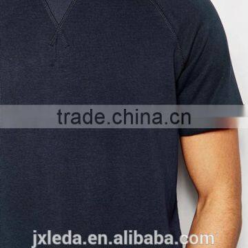 French Terry Short Sleeve Pullover Plain Men Spring / Summer Sweatshirt OEM Service photo-3