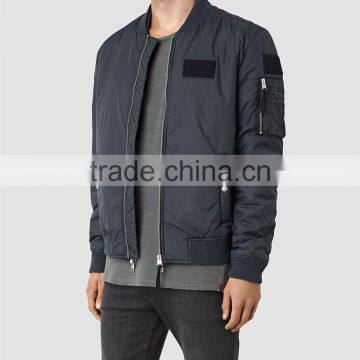 MGOO 2017 New Arrival Leader Jacket For Men Long Sleeves Rib Zip Up Rib Neck And Bottom Bulk Jackets photo-4