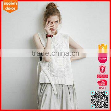 Latest fashion sleeveless pullover pattern free knitting sweater vest