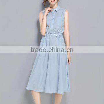 Zm35717a Women Clothing 2017 Casual Sleeveless Long One Piece Dress photo-5