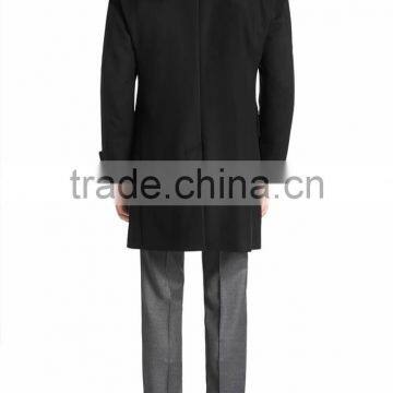 High Neck Men Long Plus Size Winter Wool Coat,Wool Overcoats for Men photo-2