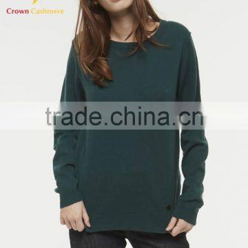 Women Green Sexy Cashmere Sweater Pullover