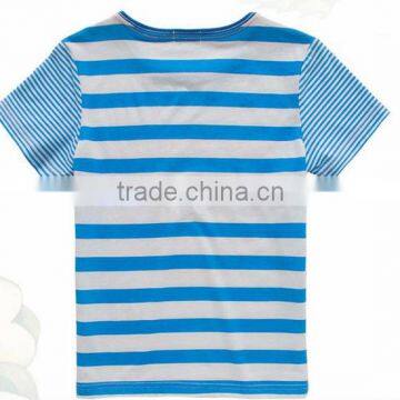 Wholesale Oem Fashion Design Stripe Boys T-shirt photo-3