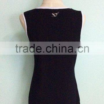 2017 Women Sleeveless Dress Slim Fit OEM Service 100% Cotton Bulk Clothing photo-3