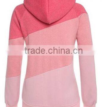 Women Long Sleeve Sport Polo Neck Hoody Contrast Color Pullover Hoodies photo-4