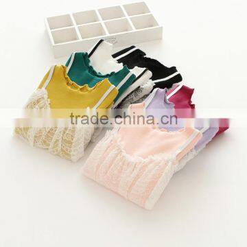 S60613B 2017 New Autumn Children Clothes Baby Girl Lace t- Shirt False Two Pieces Clothers photo-5