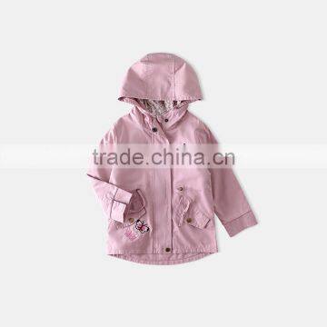 S60602B 2017 Autumn Babys Jacket Embroidery Hooded Windbreaker Butterfly photo-4
