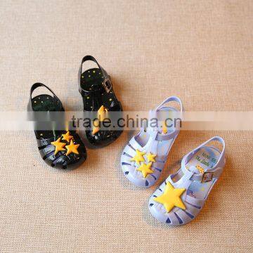 S16864A High quality Cartoon Stars Jelly Little Girls Sandals