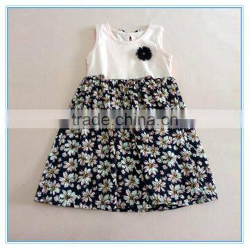 Sleeveless Children Flower Girl Dress, Latest Dress Designs Printed Kids Dresses Child Dress, New Model Girl Dress photo-3