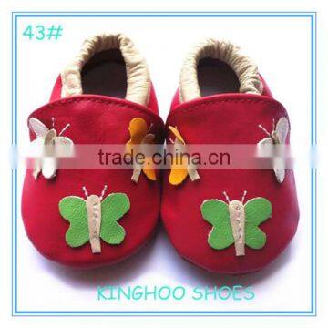 red flower genuine leather walking baby shoes soft sole baby shoes animal design baby shoes