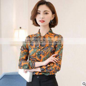 New Models Blouses Fashion Elegant Office Blouse Work Wear Loose Printed Women Formal Tops and Blouses photo-2