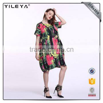 ODM Services Women Dress Women Casual,print Dress,short Sleeve Dress photo-3