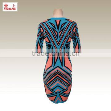Jacquard Lady Sweater New Style for Lady Sweater in the Spring 80%Viscose 20%Polyester 12GG photo-2
