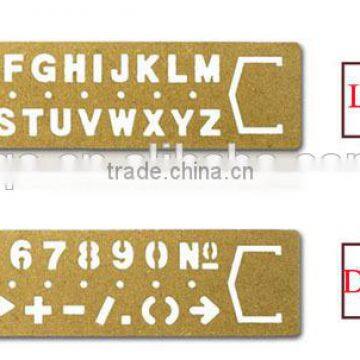 Brass Bookmark/DIY Drawing Templates/Hollow Out Ruler for Planner,Scrapbook, Handbook photo-3