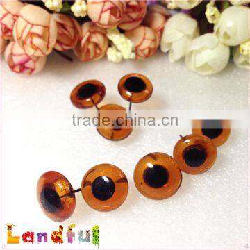 12mm Wool Needle Felted Animal Doll Black Tea Toy Glass Eyes photo-3