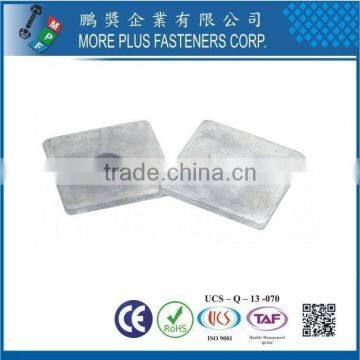 Taiwan Stainless Steel 18-8 Copper Brass Aluminum Square Washer Square Plate Washers Square Hole Washer photo-2