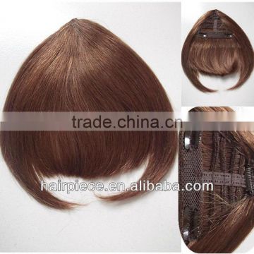 New style quality human hair bangs, clip-on human hair piece fringe bangs