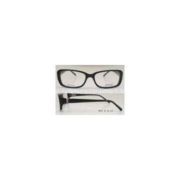 Popular Light Acetate Optical Frames Black And Purple , Handmade Acetate Italy Design