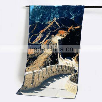 Wholesale full side 100% microfiber printed beach towel for sale