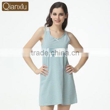 Qianxiu Chinese Inventory Short Cotton Nightgown