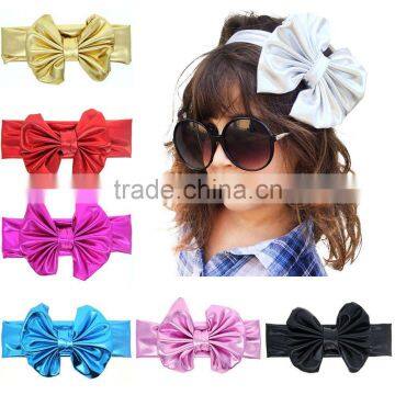 Gold Color Kids Girl Hair Bow Headband