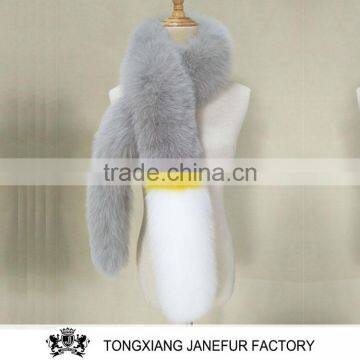 Hot Selling Women Real Trim Winter Fox Fur Scarf