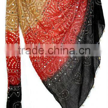 New Cotton rajasthani mirror work dupatta