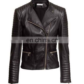 New Black Women Fashion Slim Biker Motorcycle PU Soft Leather Zipper Jacket Coat Faux Leather Jacket Winter Jacket