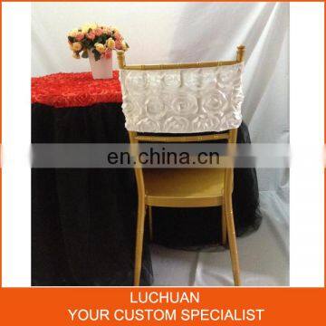 New Arrival Luxury Fashion White Chair Band Rose Chair Sashes photo-2