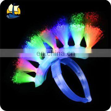 LED fiber optic flashing carnival headdress