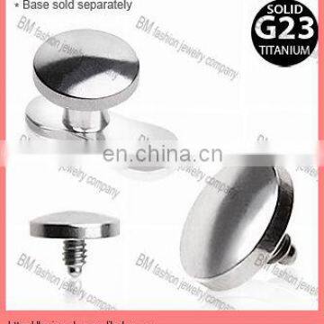 Grade 23 Titanium Flat Disc Dermal Anchor Tops Body Jewelry