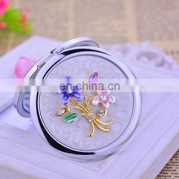 Girl Elegant Compact Mirror Wedding Gift Pocket Mirror Handbag Makeup Mirror