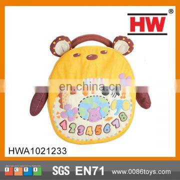 Interesting kid school bag funny Bear Bag with music baby backpack